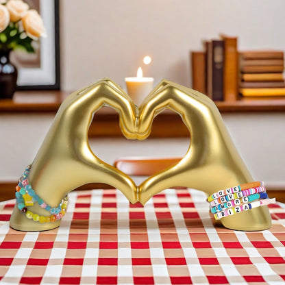 Heart Hand Sculpture,Elevate Your Room with Taylor Gold Heart Decor,Personalize Your Home with Modern and Elegance,Valentines Day Wedding Gift