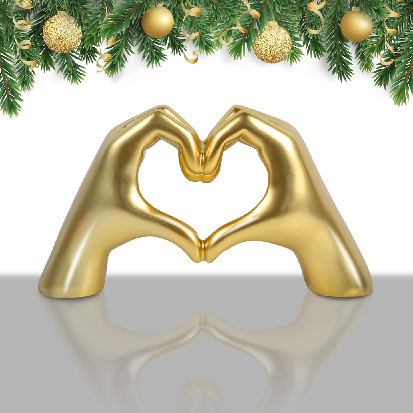 Heart Hand Sculpture,Elevate Your Room with Taylor Gold Heart Decor,Personalize Your Home with Modern and Elegance,Valentines Day Wedding Gift