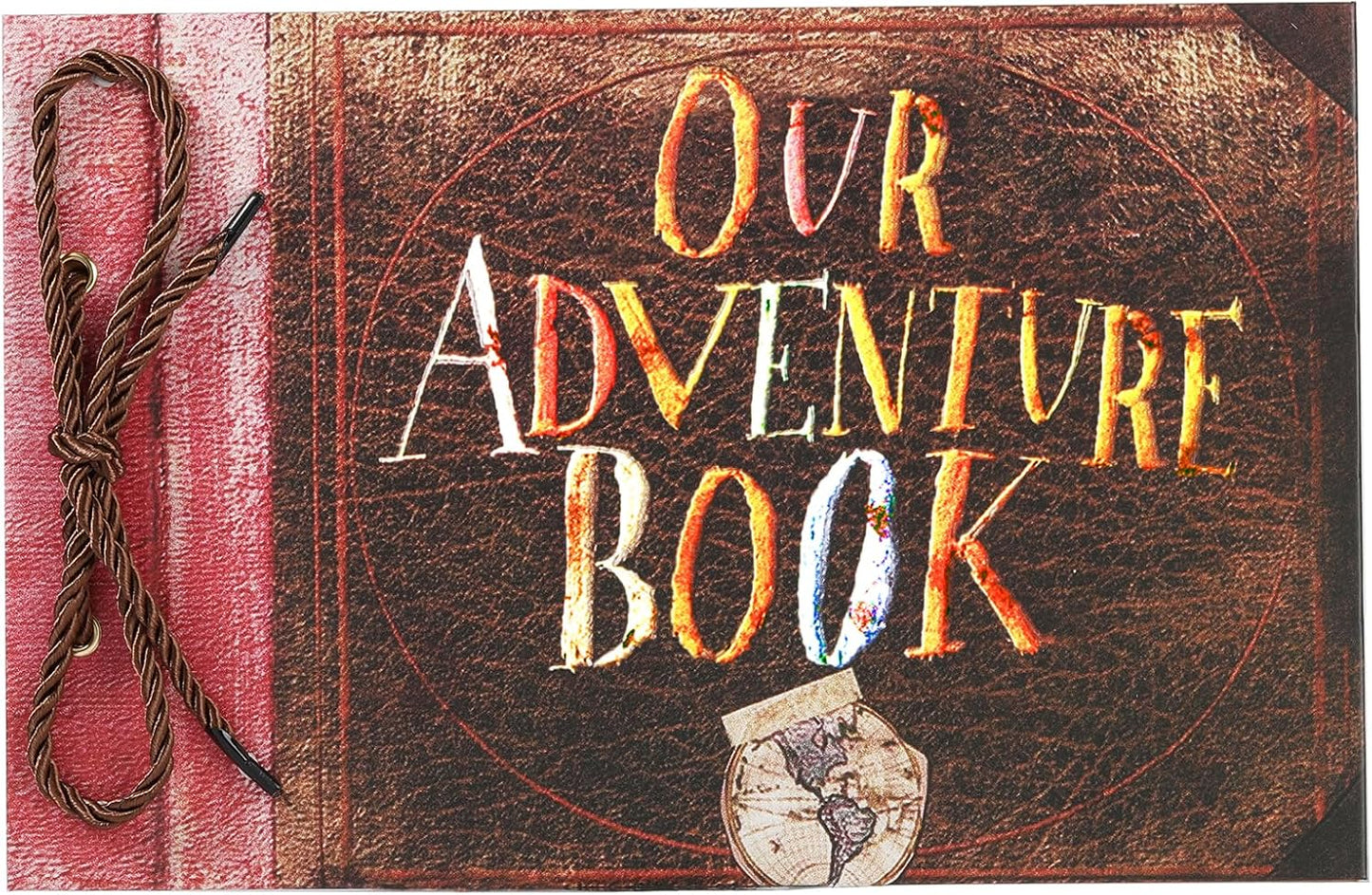 Our Adventure Book Scrapbook Photo Album Travel Journal Book, Retro Style Embossed Cover, Photo Book Kit For Couples, Memory Book For Anniversary Wedding,Valentines Day Gifts, Travel Diary