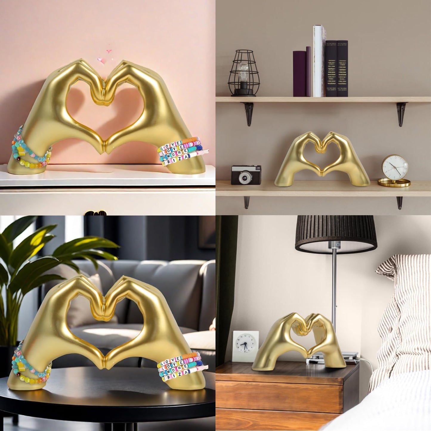 Heart Hand Sculpture,Elevate Your Room with Taylor Gold Heart Decor,Personalize Your Home with Modern and Elegance,Valentines Day Wedding Gift