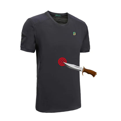 Level 5 cut and stab resistant short-sleeved round neck shirt.