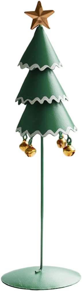 ABOOFAN Metal Christmas Tree Tabletop Christmas Tree Indoor Home Decoration Table Centerpiece for Christmas Party Photo Prop Green