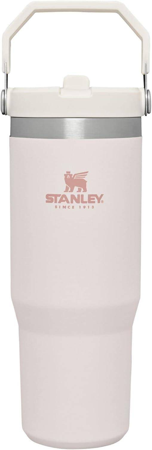 Stanley IceFlow Flip Straw Tumbler with Handle | Twist On Lid and Flip Up Straw | Leak Resistant Water Bottle | Insulated Stainless Steel | BPA-Free