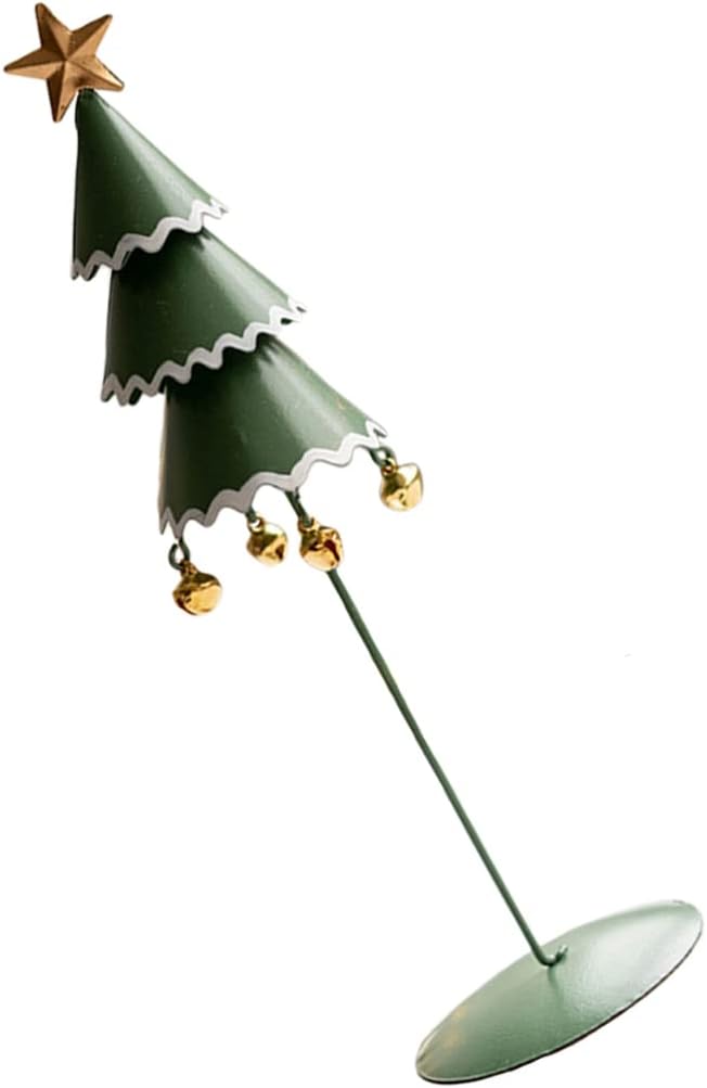 ABOOFAN Metal Christmas Tree Tabletop Christmas Tree Indoor Home Decoration Table Centerpiece for Christmas Party Photo Prop Green