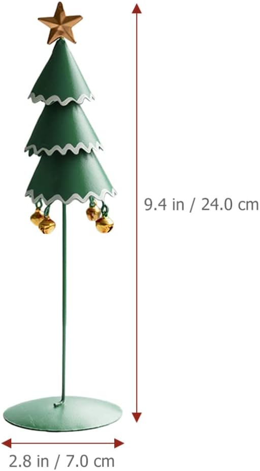 ABOOFAN Metal Christmas Tree Tabletop Christmas Tree Indoor Home Decoration Table Centerpiece for Christmas Party Photo Prop Green