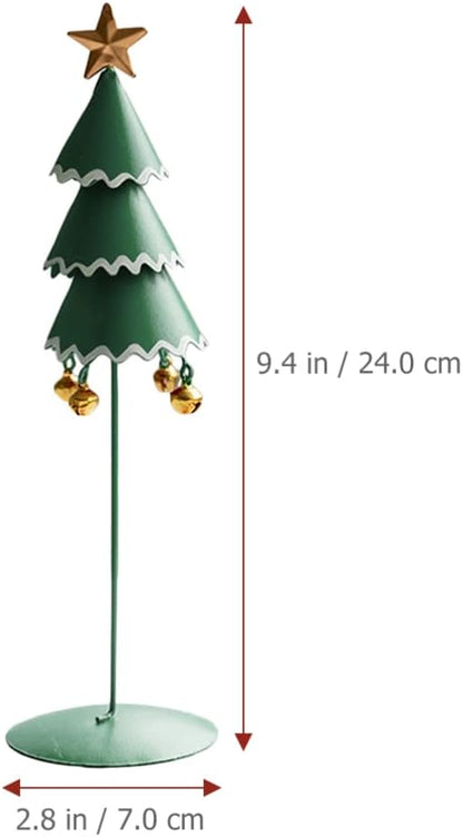 ABOOFAN Metal Christmas Tree Tabletop Christmas Tree Indoor Home Decoration Table Centerpiece for Christmas Party Photo Prop Green