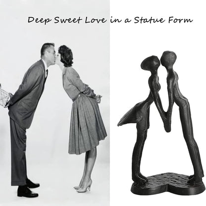 Dreamseden Iron Anniversary Couple Sculpture - Romantic Heart Statue for Home Decor, Gifts for Wife, Wedding Anniversary, Engagement, Marriage, Bithday, Valentine's Day