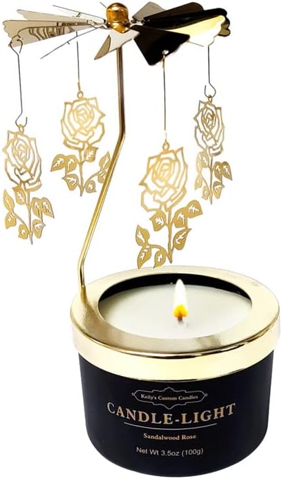 Funny Unique Gifts for Her, Women, Colleagues,Mom and Wife,Birthday,Valentines Day, Rotating Scented Candles(Rose).