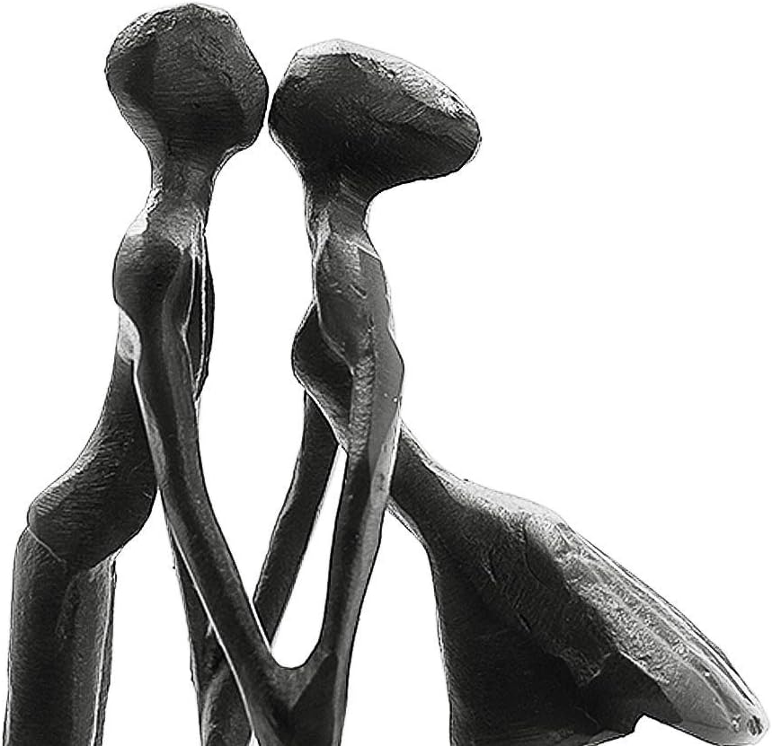 Dreamseden Iron Anniversary Couple Sculpture - Romantic Heart Statue for Home Decor, Gifts for Wife, Wedding Anniversary, Engagement, Marriage, Bithday, Valentine's Day