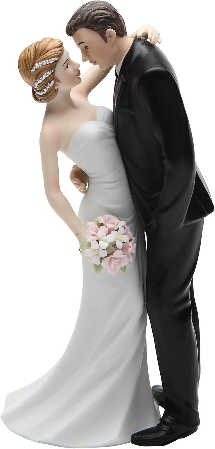 Cosmos Gifts 33266 Ceramic Wedding Couple Figurine, 7-Inch