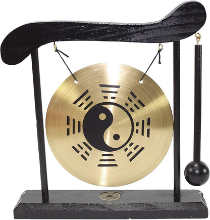 Zen Table Gong Taiji Symbol Feng Shui Meditation Desk Bell Home Decor Housewarming Congratulatory Blessing Gift