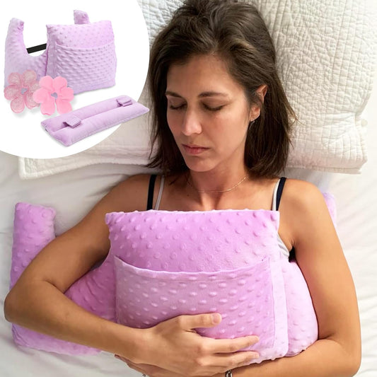 Mastectomy Recovery Supplies Gift Set | Mastectomy Pillow | Ice Packs | Seat Belt Pillow | Must Haves After Breast Cancer Surgery, Reduction or Augmentation