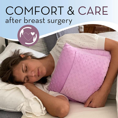 Mastectomy Recovery Supplies Gift Set | Mastectomy Pillow | Ice Packs | Seat Belt Pillow | Must Haves After Breast Cancer Surgery, Reduction or Augmentation