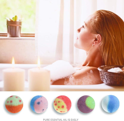 Bath Bombs Gift Set, 10 Organic Bubble Bombs, for Valentine’s Day, Christmas