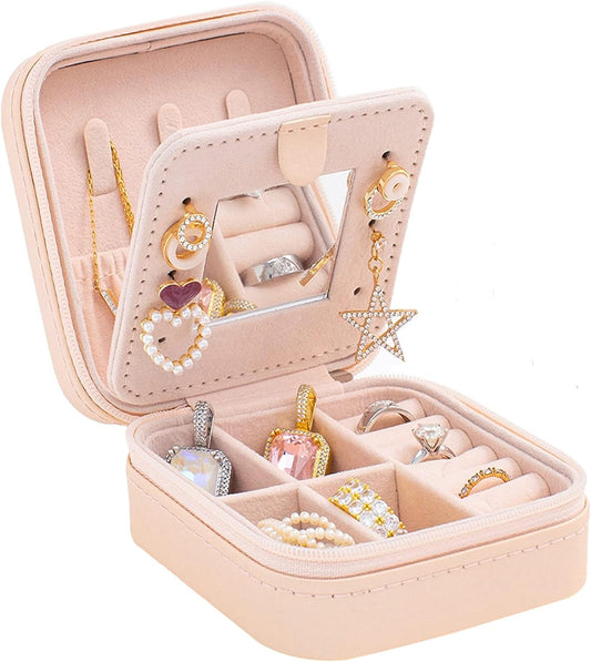 KElofoN Travel Jewelry Case and Organizer with Mirror - Gift for Women and Girls