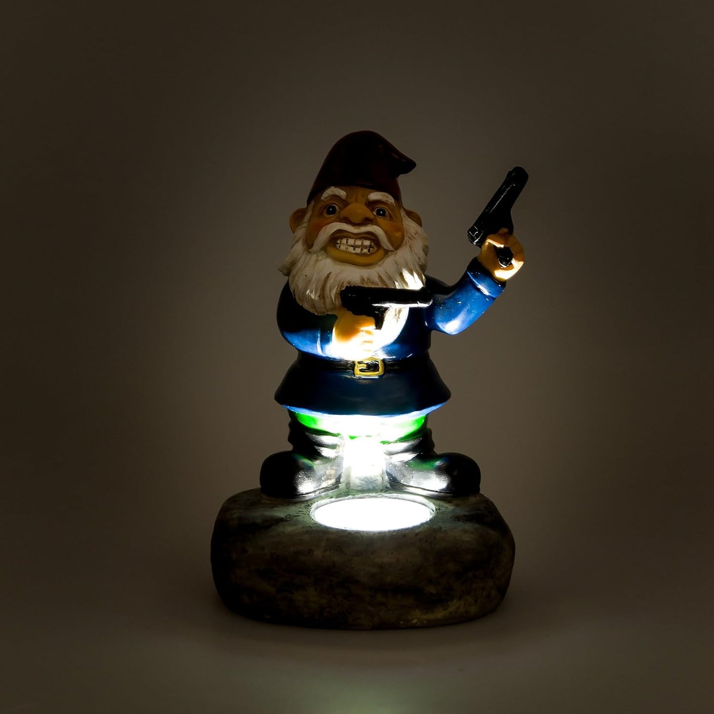 GreenLighting Garden Gnome Outdoor Figurine - Hand Painted Funny Novelty Lawn Statue Decoration for Front Yards, Flowerbeds and Offices (2nd Amendment)