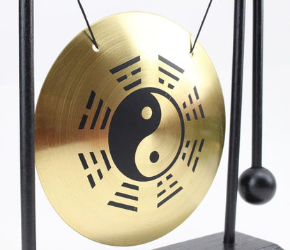 Zen Table Gong Taiji Symbol Feng Shui Meditation Desk Bell Home Decor Housewarming Congratulatory Blessing Gift