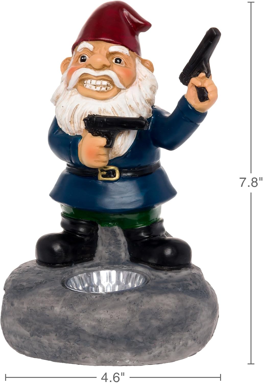 GreenLighting Garden Gnome Outdoor Figurine - Hand Painted Funny Novelty Lawn Statue Decoration for Front Yards, Flowerbeds and Offices (2nd Amendment)