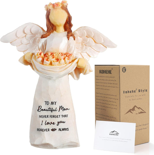 Gifts for Mom,5.12" Angel Figurine Mom Gifts, Birthday Gifts for Mom, Mom Birthday Gifts from Daughter, Mom Gifts for Christmas Mothers Day Birthday