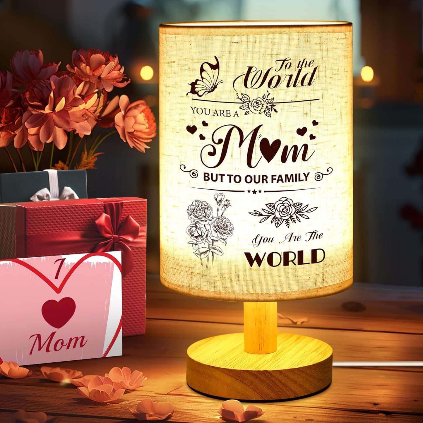 Linkax Valentines Day Gifts for Her, Mothers Day Gifts for Mom Wife Daughter Sister, Mom Birthday Gifts from Daughter Son Kids, Night Light Thanksgiving Christmas Gifts for Mom Mama Mommy Grandma Nana