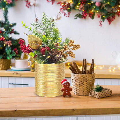 Christmas Decorations Indoor Artificial Flowers - Christmas Centerpiece table Decor with Red Berries Pinecones,Mini Christmas Trees with Lights for Kitchen Mantel Office Home decor Holiday Decorations