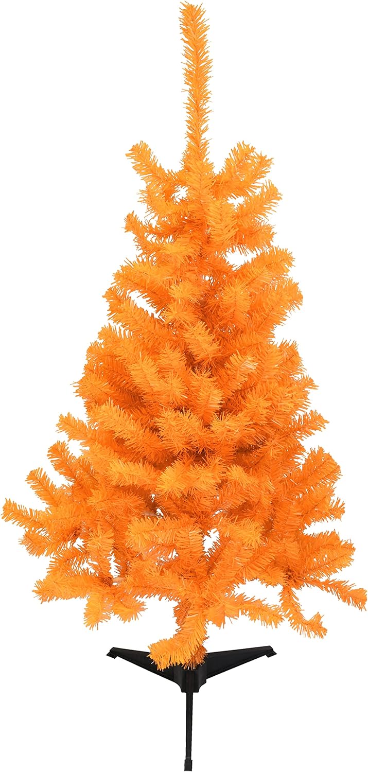 Tree Buddees 4 Foot Orange Halloween Tree/Christmas Tree