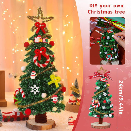 Zewuai Christmas Tree Decor,Christmas Tree Set,DIY Christmas Tree Kits,Handmade Christmas Tree,Christmas Party Home Decor Prime of Day Deal Today Cheap Stocking Stuffers Under 3 Dollar Item Only