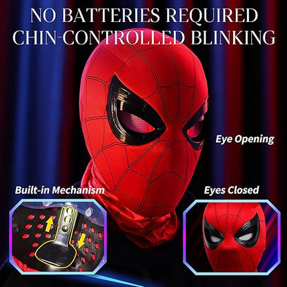 Mask for Man,Mask with Moving Light Up Eyes,Cosplay Costumes Mask for Kids/Man,Halloween Party Favors Gifts for Man Kids Birthday Gift