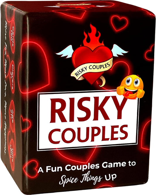 RISKY COUPLES - Super Fun Couples Game for Date Night: 150 Spicy Dares & Questions for Your Partner. Romantic Anniversary & Valentines Gifts. Card Game for Couple