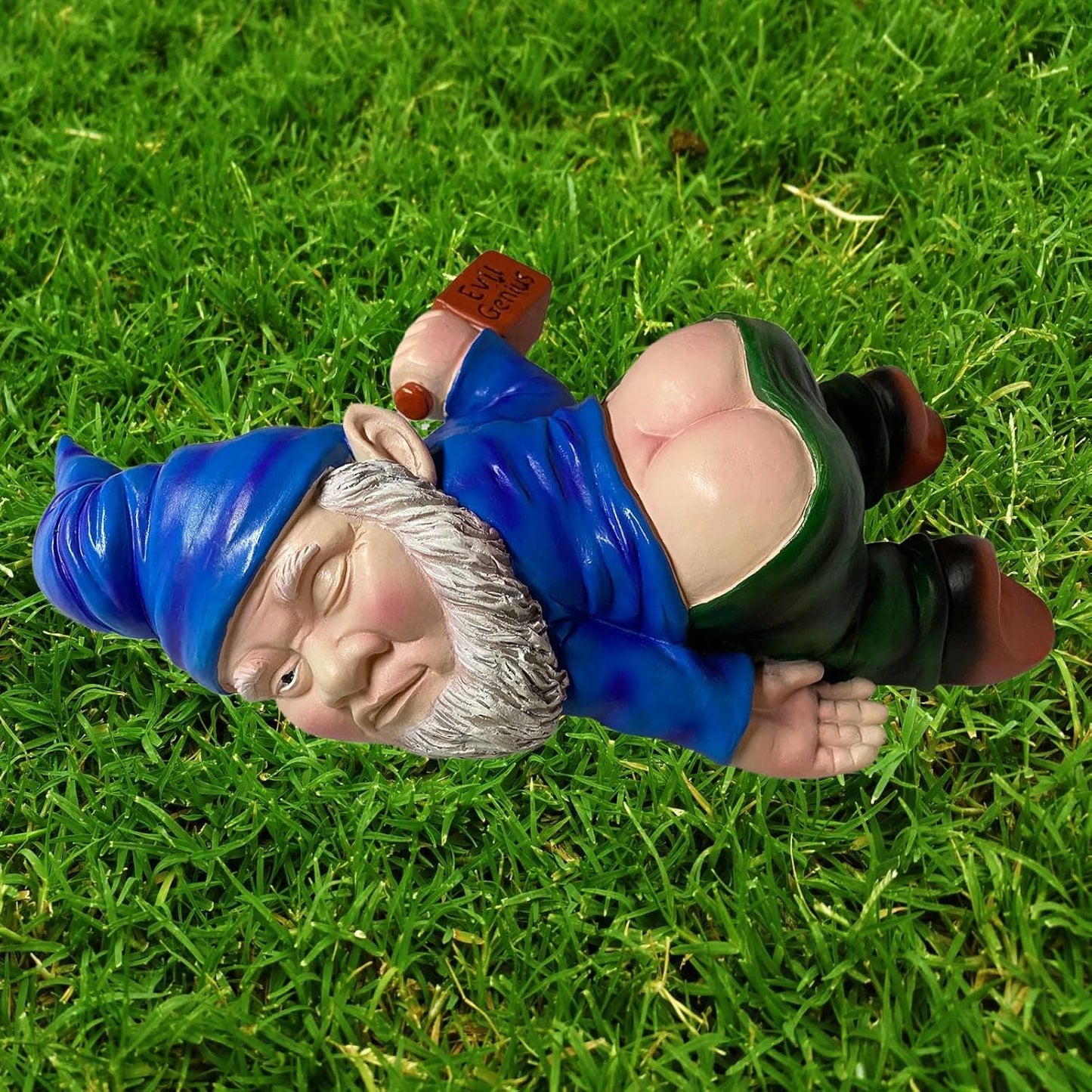 MINICAR 9.5'' Gnomes Statues Outdoor Decor, Large Naughty Sculptures Yard Decorations Patio Lawn Ornament, Funny Christmas Garden Gifts