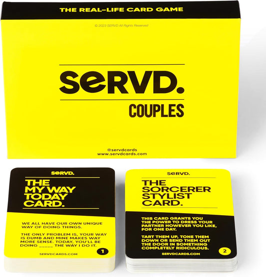 SERVD - Couples - The Hilarious Real-Life Couples Card Game | A Funny Couples Gift for Anniversary, Valentines Day, Christmas, Date Nights & More | Unique Couples Strategy Game