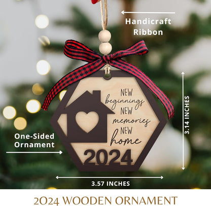 House Warming Gifts New Home - Housewarming Gifts for New House, Housewarming Gift Ideas Presents for Women, Couple - New Home Gifts for Home, New Home Owners Gift Ideas - Wood New Home Ornament 2024