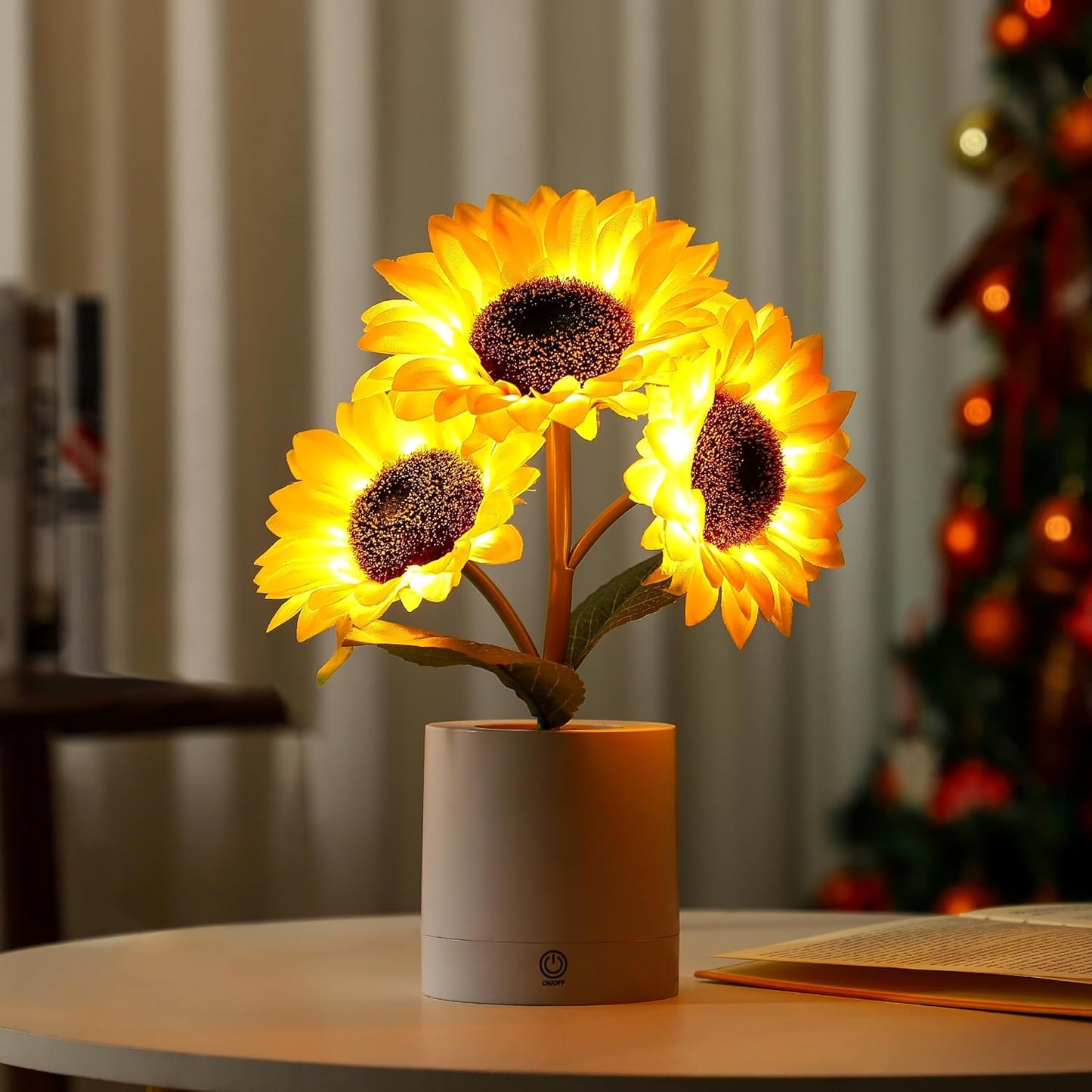 Sunflower LED Lamp for Women Valentines, Ideal for Bedroom Decor, Sunflower Gifts for Mom Grandma Teacher Aunt Girlfriends Coworker Friend Wife Anniversary Birthday Christmas Valentine's Day