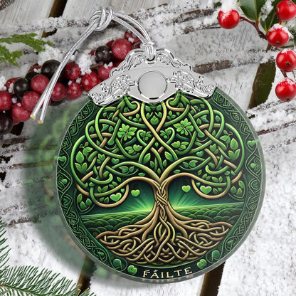 Tree of Life Christmas Ornament, Stained Glass Hanging Ornament, Christmas Tree Ornaments, Christmas Decoration, Holiday Ornament, Tree of Life Home Decor, Gift Exchange, Gift Idea