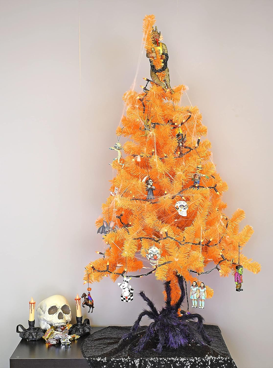 Tree Buddees 4 Foot Orange Halloween Tree/Christmas Tree