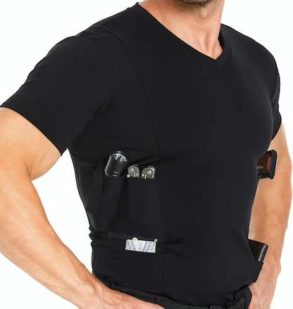 mens-v-neck-holster-shirt-black-plus-extra-pocket-2